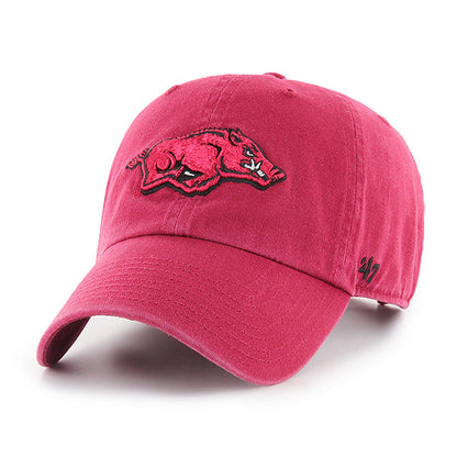 ARKANSAS RAZORBACKS 47 CLEAN UP DARK RED