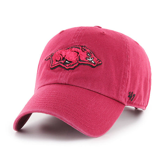 ARKANSAS RAZORBACKS 47 CLEAN UP DARK RED