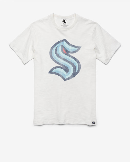 SEATTLE KRAKEN GRIT '47 SCRUM TEE WHITE WASH