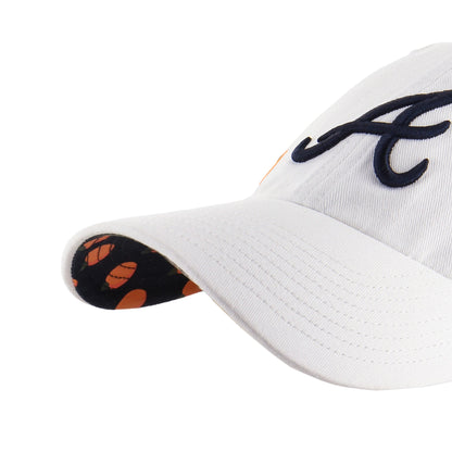 ATLANTA BRAVES CONFETTI ICON '47 CLEAN UP WOMENS WHITE