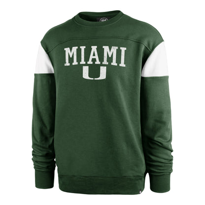 MIAMI HURRICANES GROUNDBREAK '47 ONSET CREW ELM GREEN