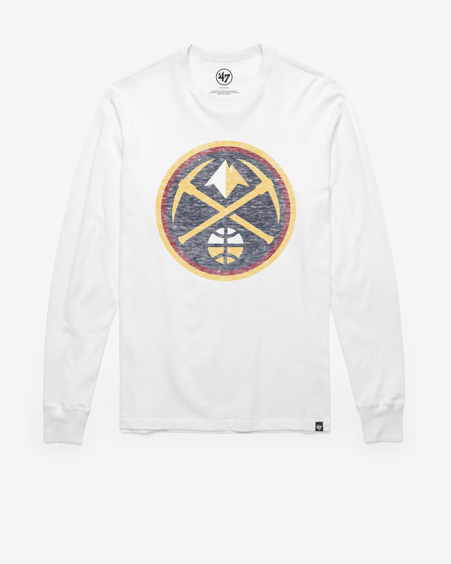 DENVER NUGGETS PREMIER '47 FRANKLIN LONG SLEEVE TEE WHITE WASH
