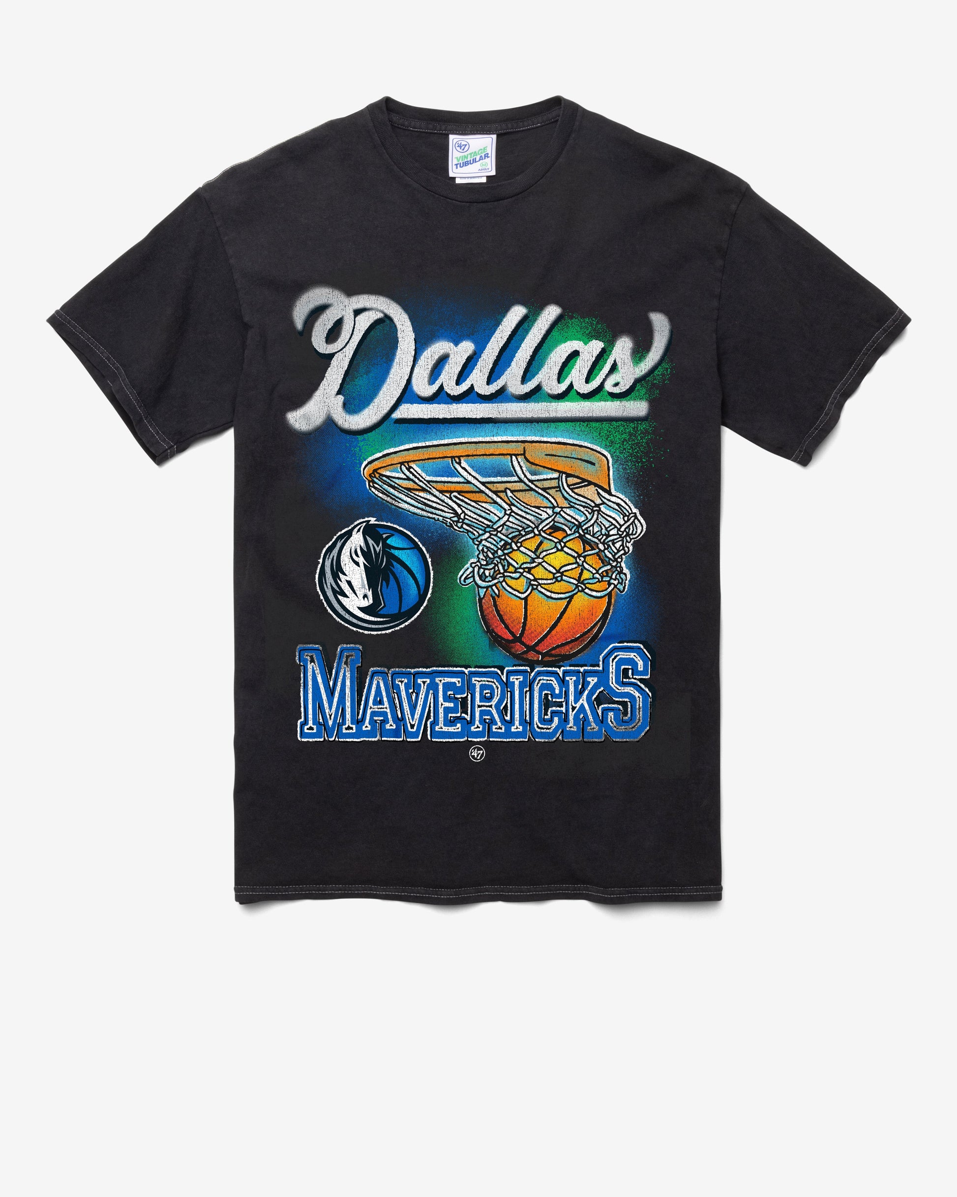 DALLAS MAVERICKS LOCKER '47 TUBULAR TEE DT BLACK
