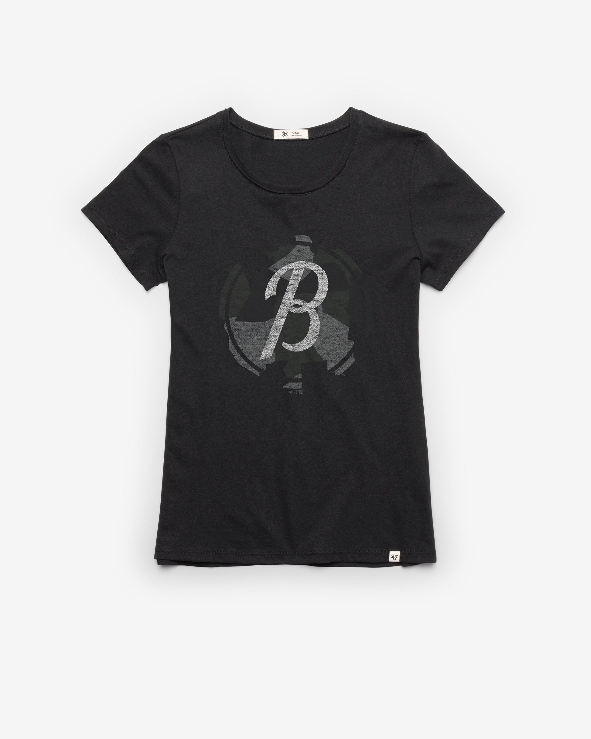 BALTIMORE ORIOLES CITY CONNECT PREMIER '47 FRANKIE TEE WOMENS FLINT BLACK