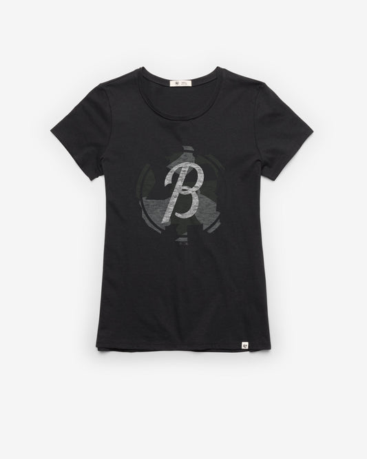 BALTIMORE ORIOLES CITY CONNECT PREMIER '47 FRANKIE TEE WOMENS FLINT BLACK
