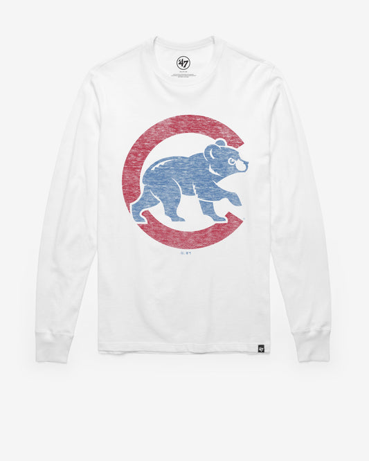 CHICAGO CUBS PREMIER '47 FRANKLIN LONG SLEEVE TEE WHITE WASH