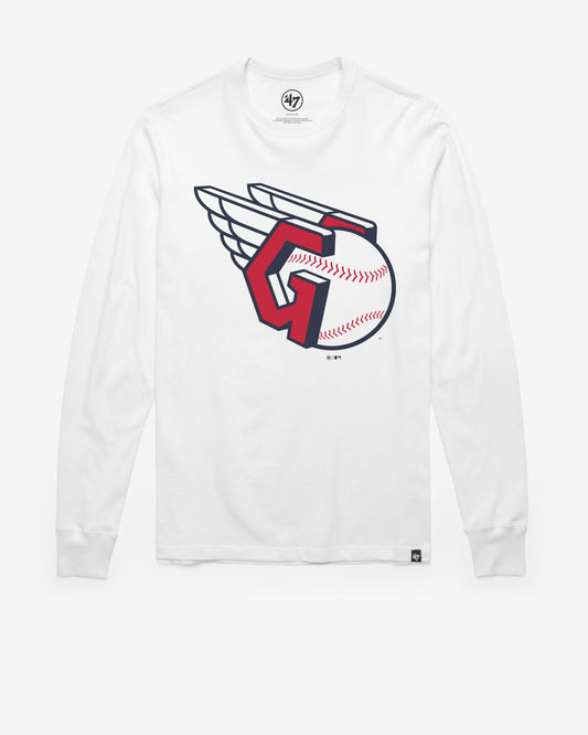 CLEVELAND GUARDIANS PREMIER '47 FRANKLIN LONG SLEEVE TEE WHITE WASH