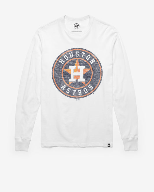 HOUSTON ASTROS PREMIER '47 FRANKLIN LONG SLEEVE TEE WHITE WASH