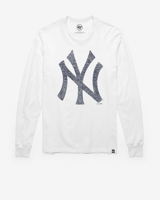 NEW YORK YANKEES PREMIER '47 FRANKLIN LONG SLEEVE TEE WHITE WASH