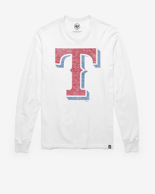 TEXAS RANGERS PREMIER '47 FRANKLIN LONG SLEEVE TEE WHITE WASH