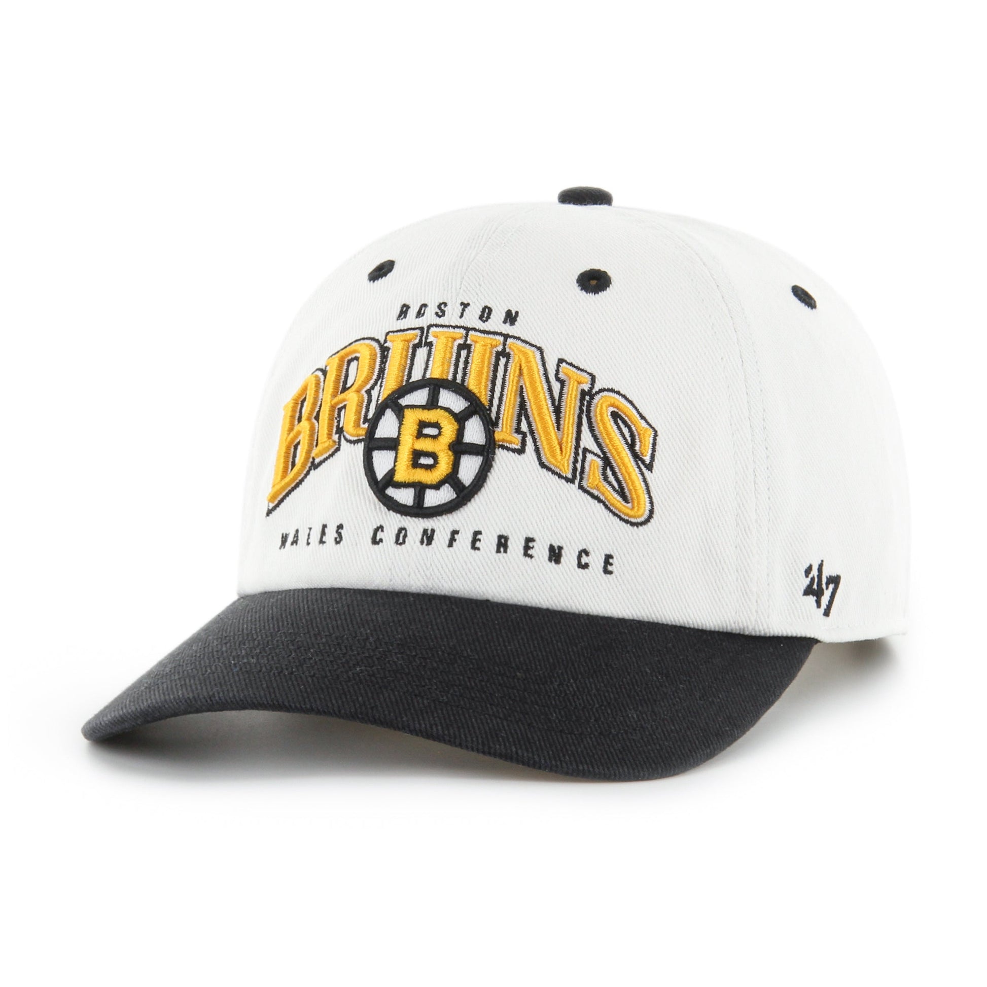BOSTON BRUINS VINTAGE RETRO FREEZE '47 CLEAN UP MF MID FIT RAW WHITE