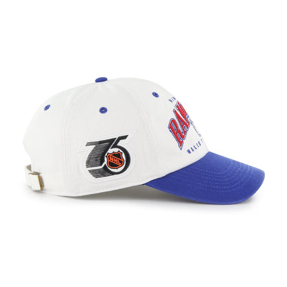 NEW YORK RANGERS VINTAGE RETRO FREEZE '47 CLEAN UP MF MID FIT RAW WHITE