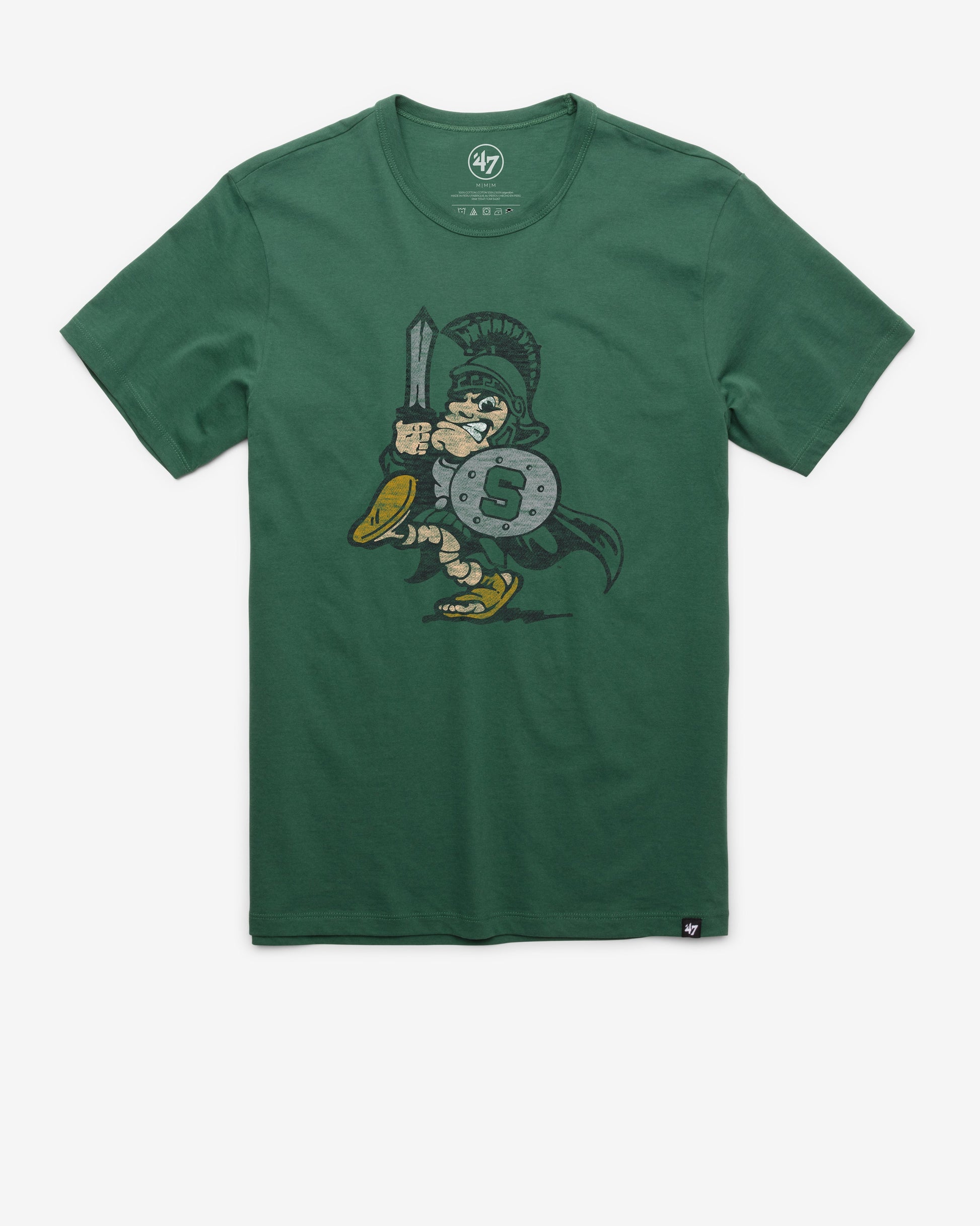 MICHIGAN STATE SPARTANS VINTAGE PREMIER '47 FRANKLIN TEE ELM GREEN
