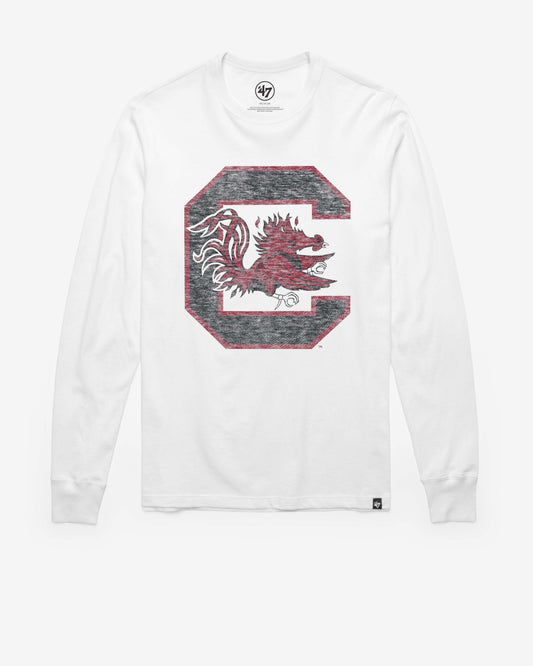 SOUTH CAROLINA GAMECOCKS PREMIER '47 FRANKLIN LONG SLEEVE TEE WHITE WASH