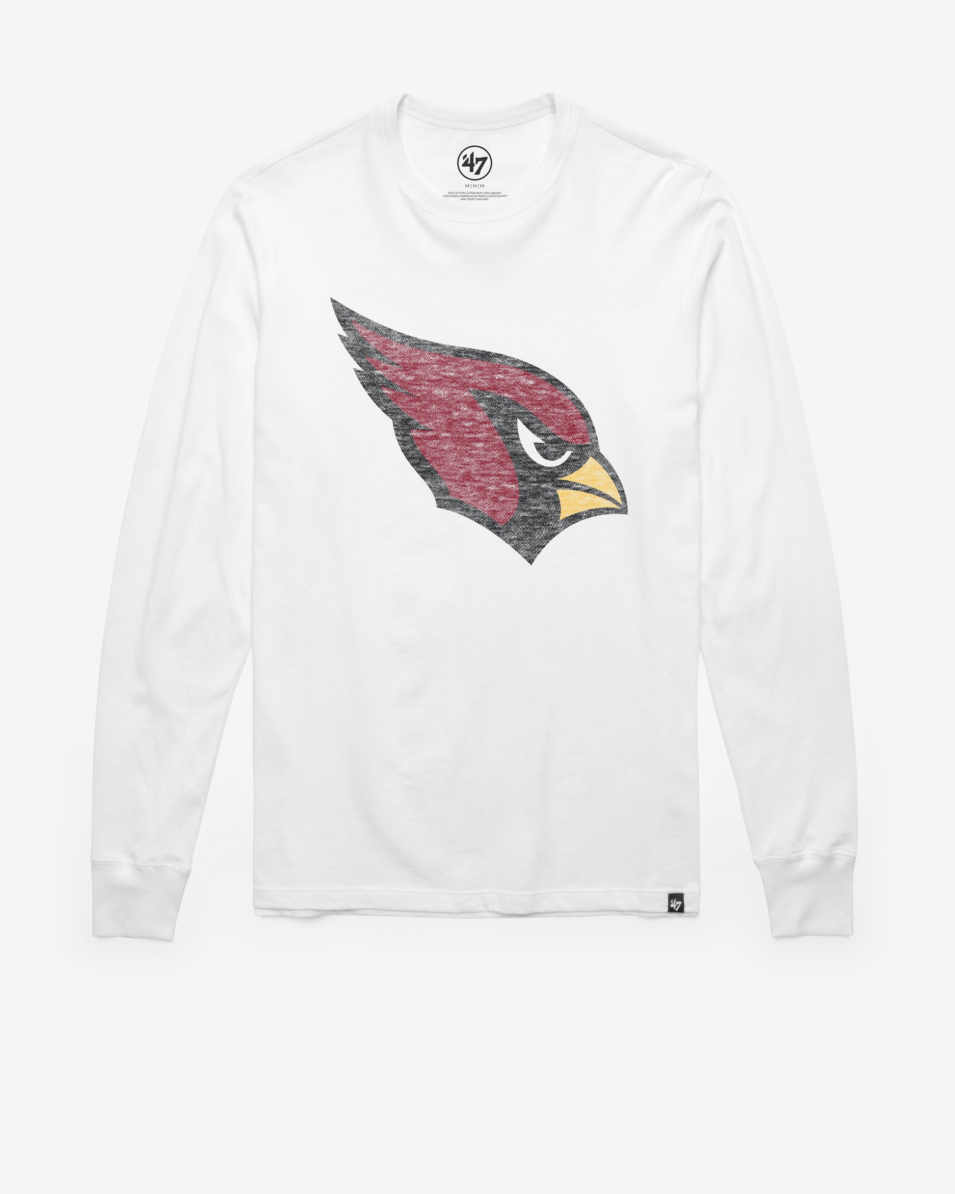 ARIZONA CARDINALS PREMIER '47 FRANKLIN LONG SLEEVE TEE WHITE WASH