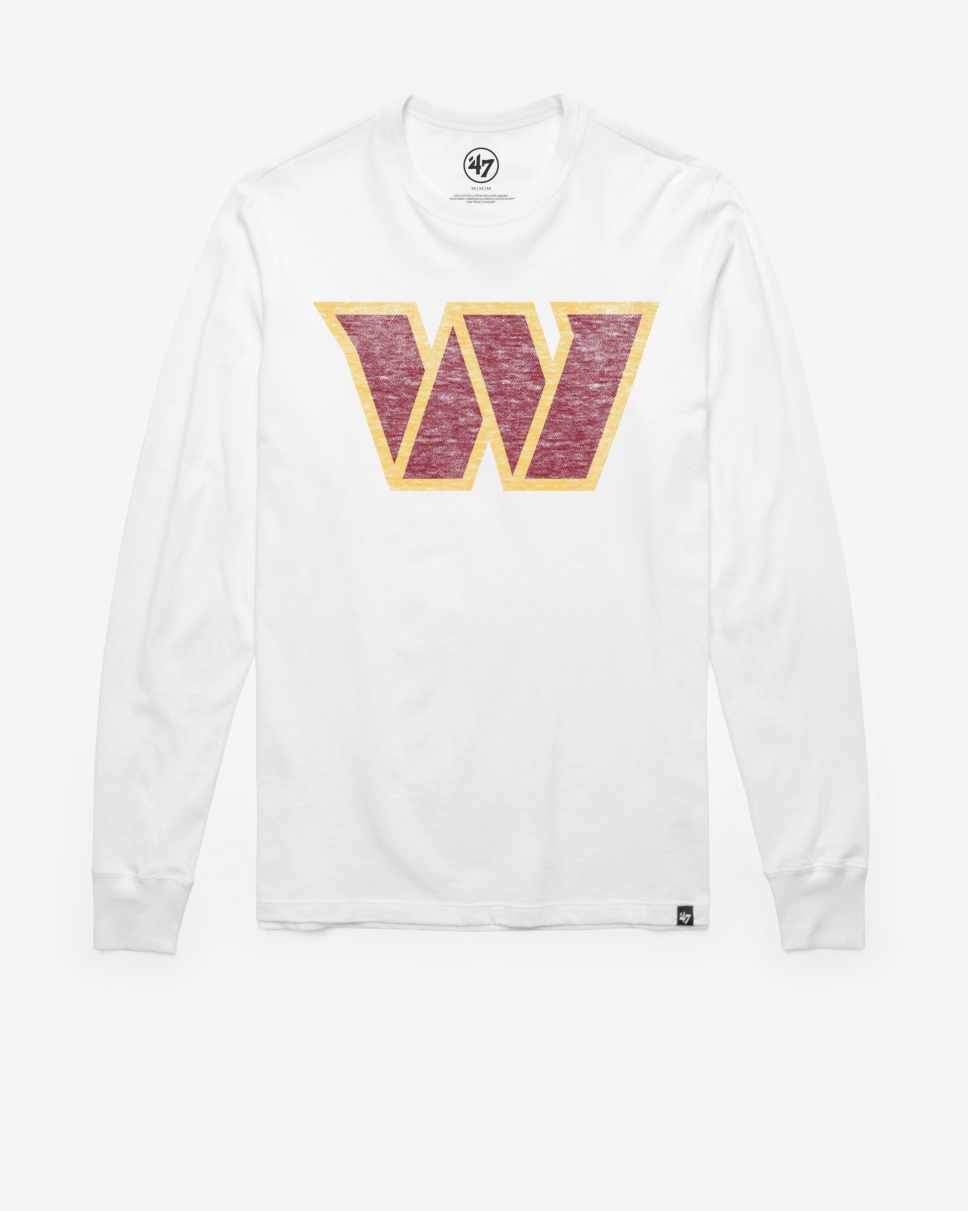 WASHINGTON COMMANDERS PREMIER '47 FRANKLIN LONG SLEEVE TEE WHITE WASH