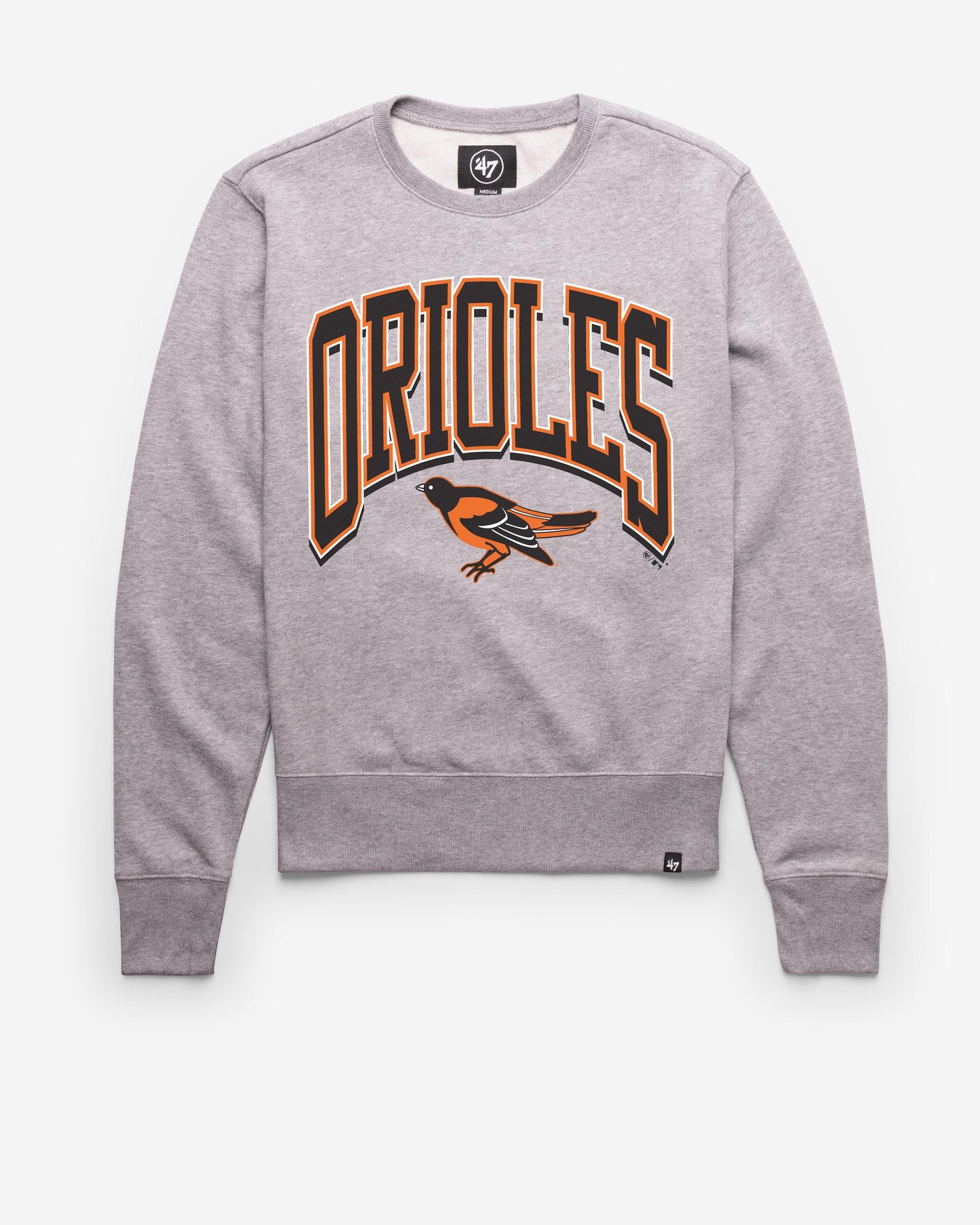 BALTIMORE ORIOLES COOPERSTOWN WALK TALL '47 HEADLINE CREW SLATE GREY