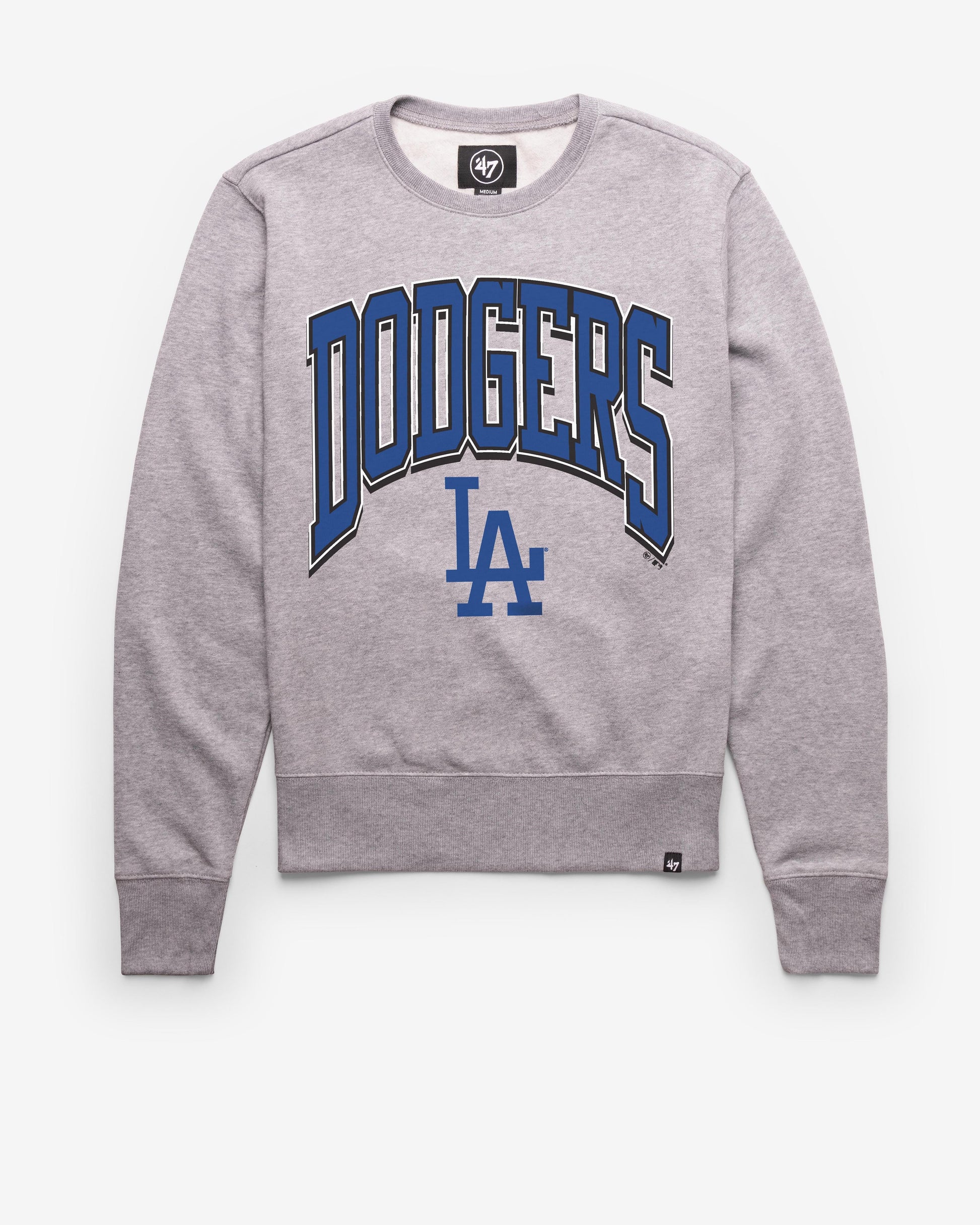 LOS ANGELES DODGERS COOPERSTOWN WALK TALL '47 HEADLINE CREW SLATE GREY