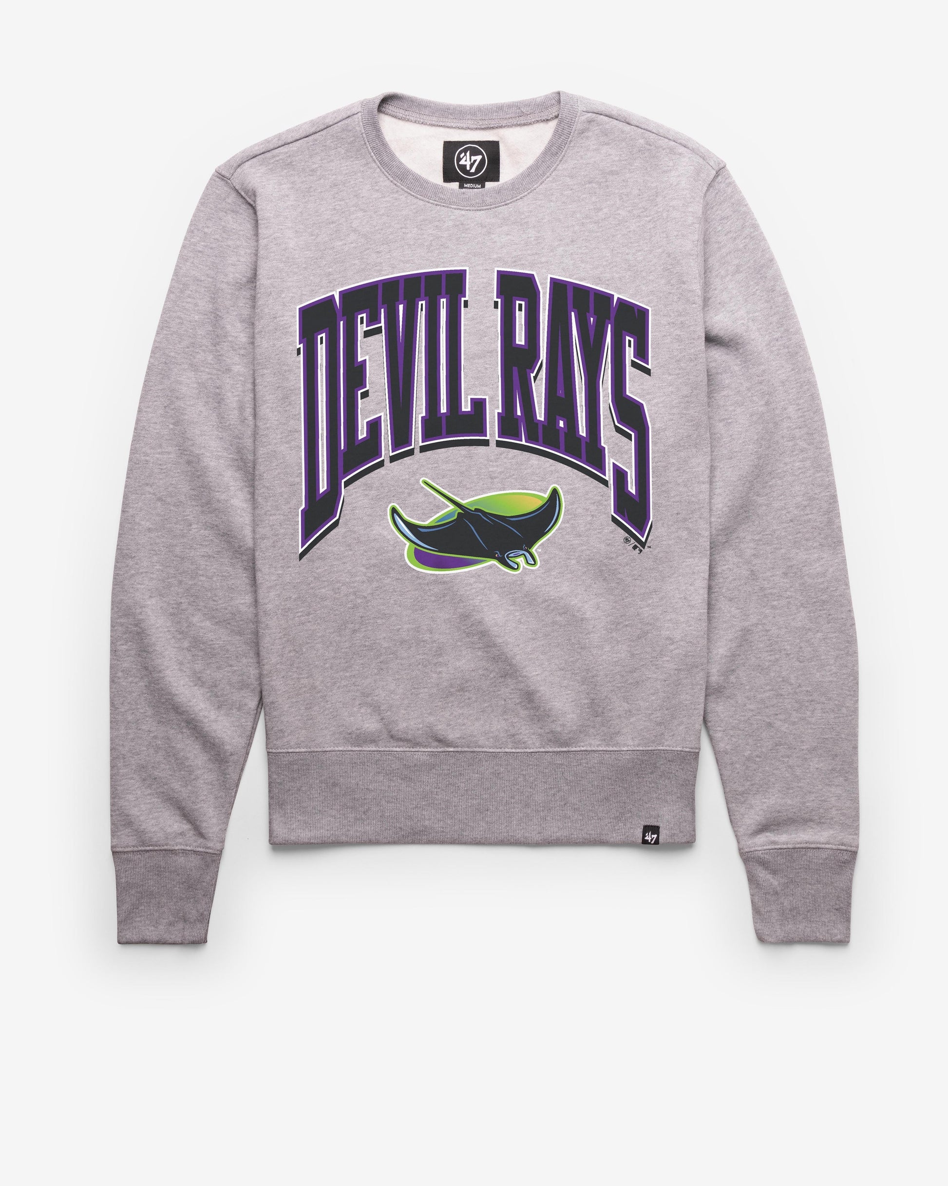 TAMPA BAY RAYS COOPERSTOWN WALK TALL '47 HEADLINE CREW SLATE GREY