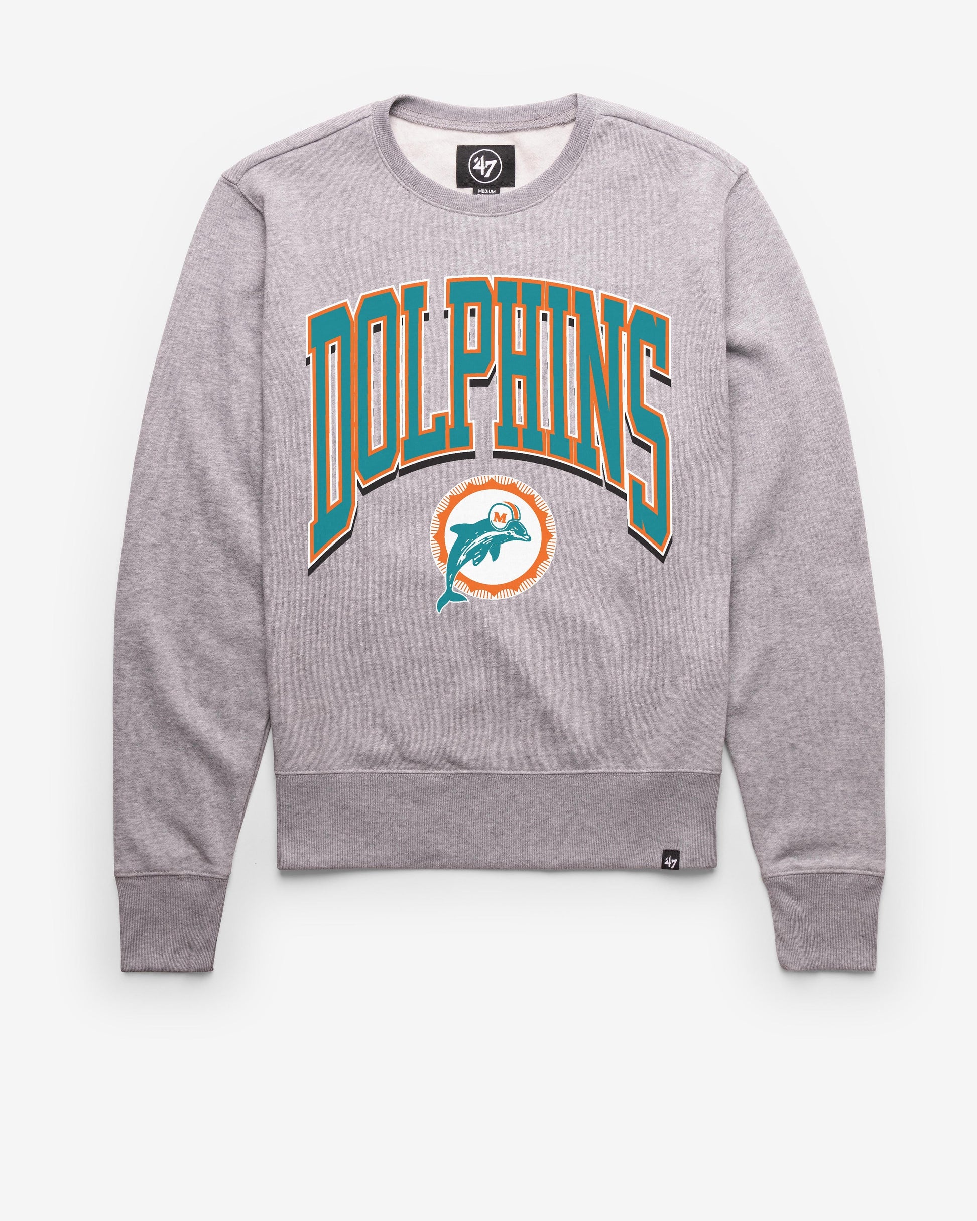 MIAMI DOLPHINS HISTORIC WALK TALL '47 HEADLINE CREW SLATE GREY