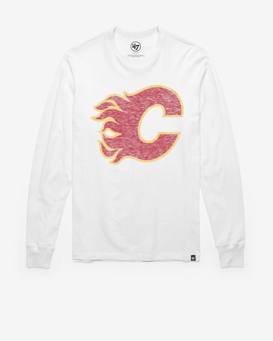 CALGARY FLAMES PREMIER '47 FRANKLIN LONG SLEEVE TEE WHITE WASH