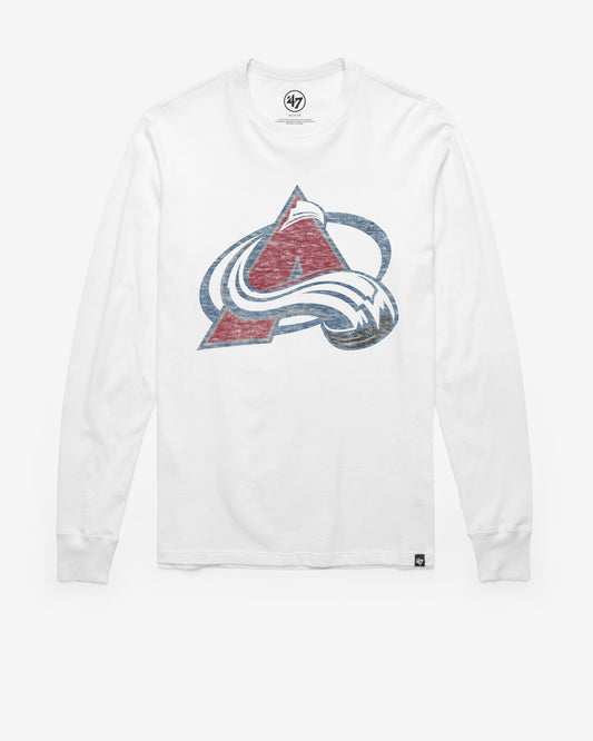 COLORADO AVALANCHE PREMIER '47 FRANKLIN LONG SLEEVE TEE WHITE WASH