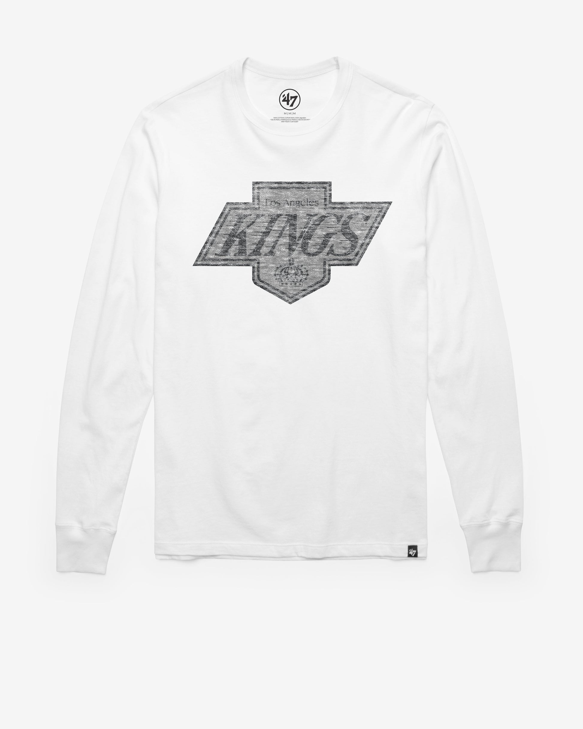 LOS ANGELES KINGS VINTAGE PREMIER '47 FRANKLIN LONG SLEEVE TEE WHITE WASH