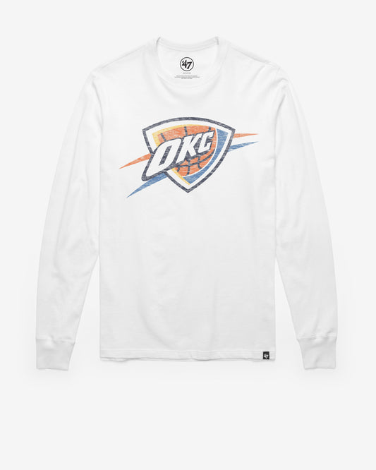 OKLAHOMA CITY THUNDER PREMIER '47 FRANKLIN LONG SLEEVE TEE WHITE WASH