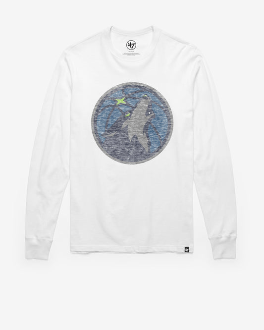 MINNESOTA TIMBERWOLVES PREMIER '47 FRANKLIN LONG SLEEVE TEE WHITE WASH