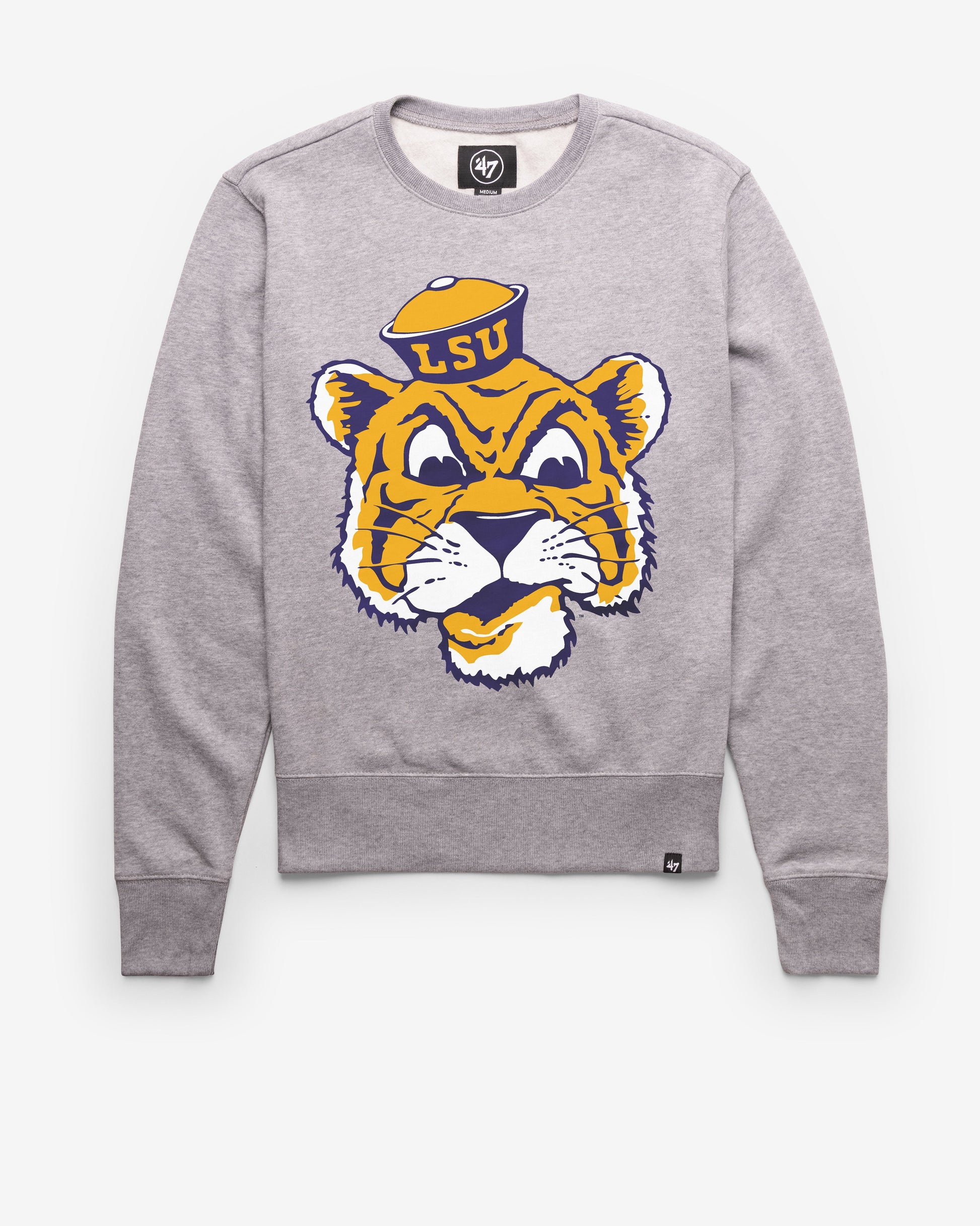 LOUISIANA STATE TIGERS LSU VINTAGE IMPRINT '47 HEADLINE CREW SLATE GREY