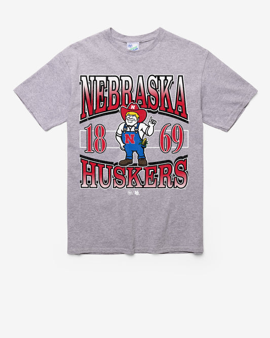 NEBRASKA CORNHUSKERS LOCKER '47 VINTAGE TUBULAR TEE DT ATHLETIC HEATHER