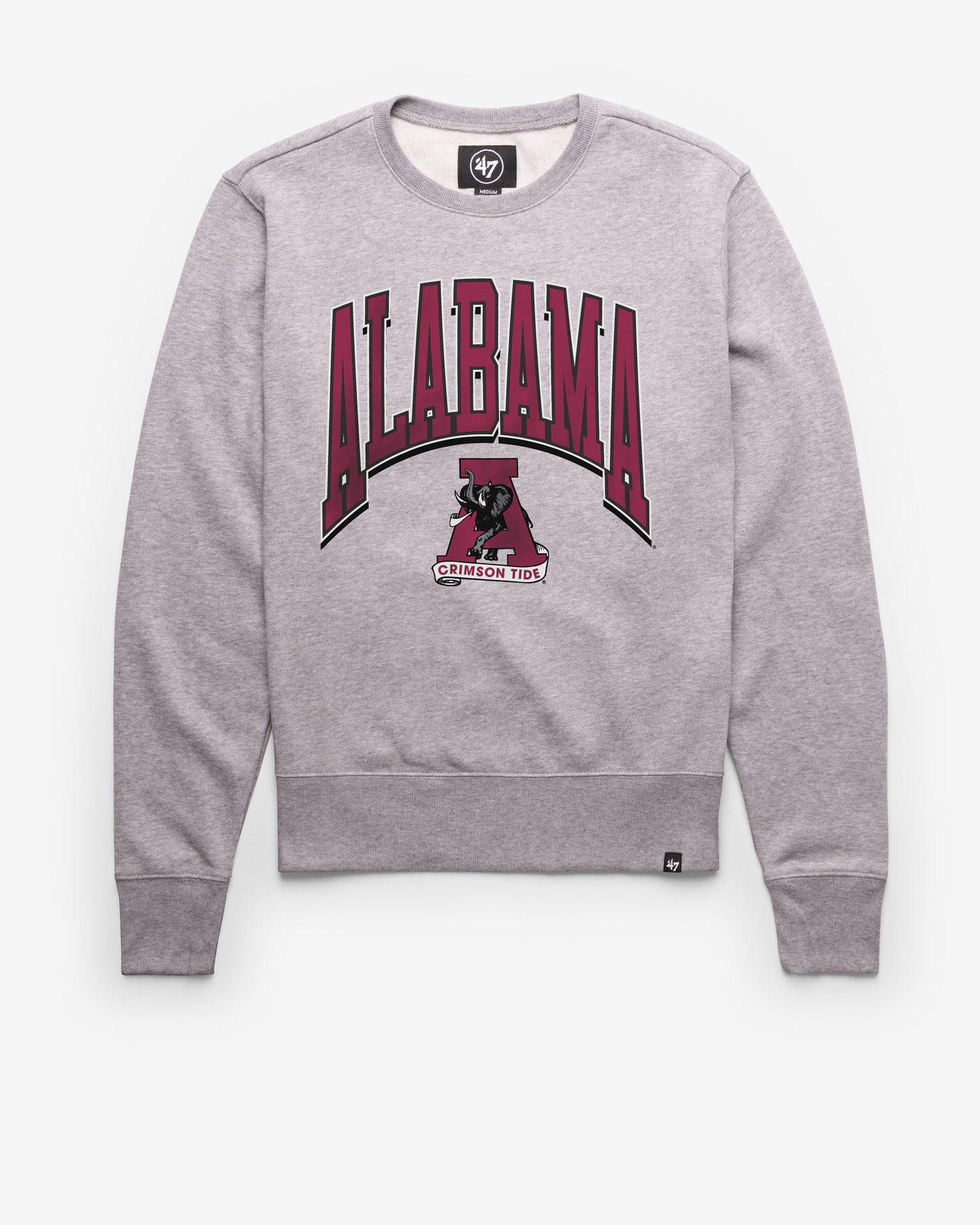 ALABAMA CRIMSON TIDE VINTAGE WALK TALL '47 HEADLINE CREW SLATE GREY