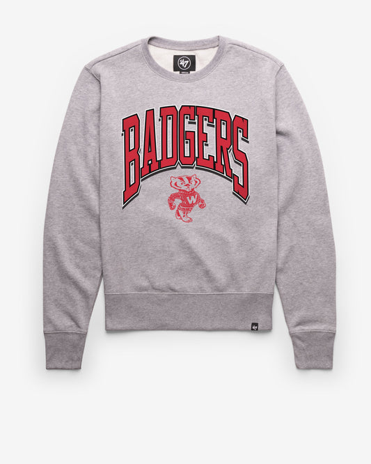 WISCONSIN BADGERS VINTAGE WALK TALL '47 HEADLINE CREW SLATE GREY