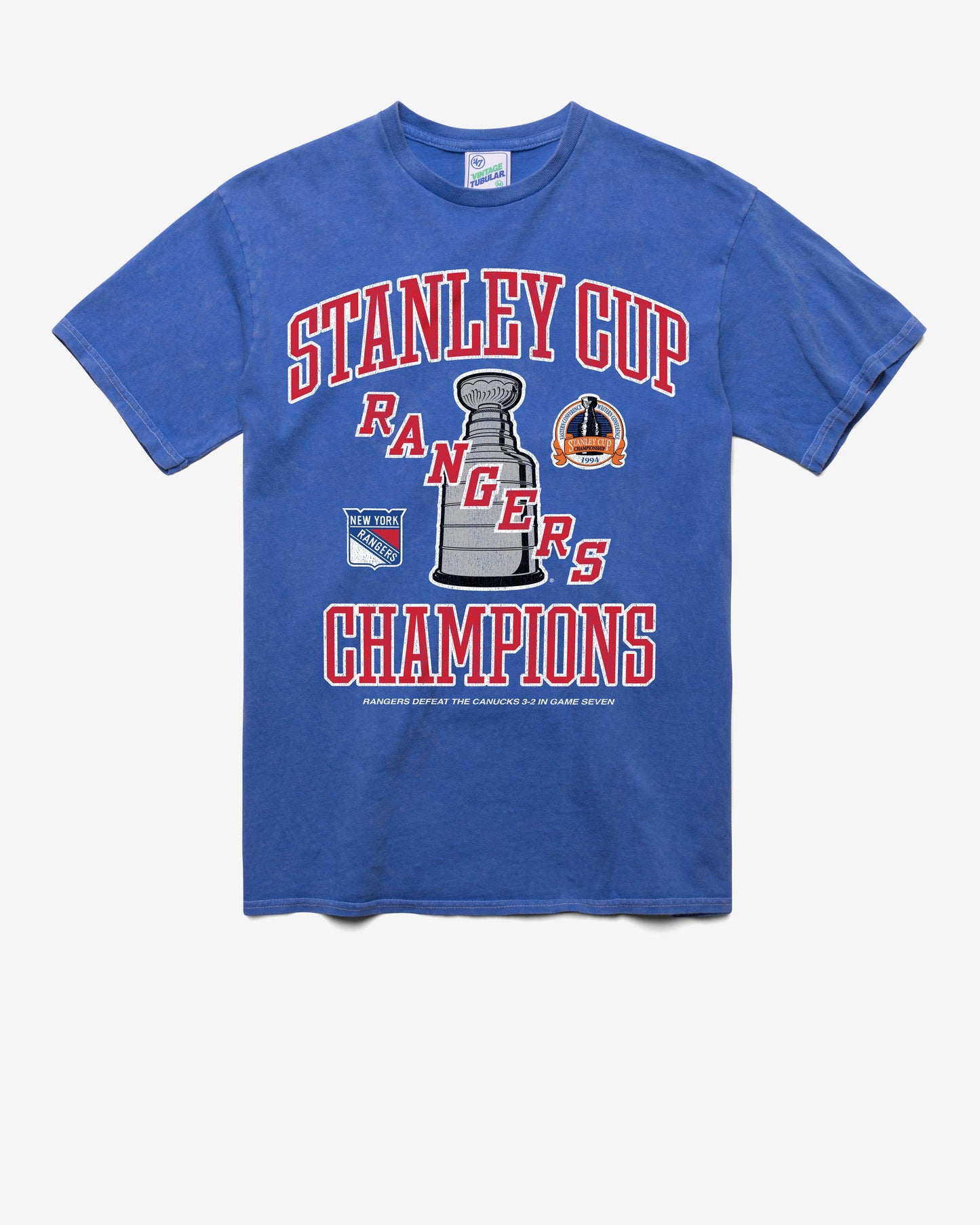 NEW YORK RANGERS VINTAGE STANLEY LOCKER VINTAGE '47 TUBULAR TEE DT CALI BLUE