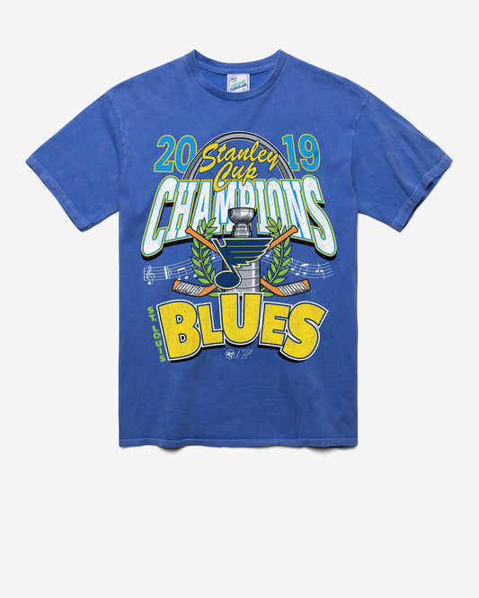 ST. LOUIS BLUES VINTAGE STANLEY LOCKER VINTAGE '47 TUBULAR TEE DT CALI BLUE