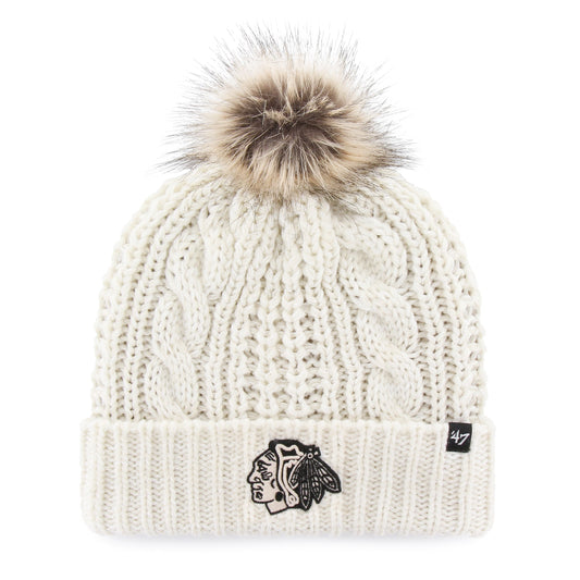 CHICAGO BLACKHAWKS MEEKO '47 CUFF KNIT WOMENS WHITE