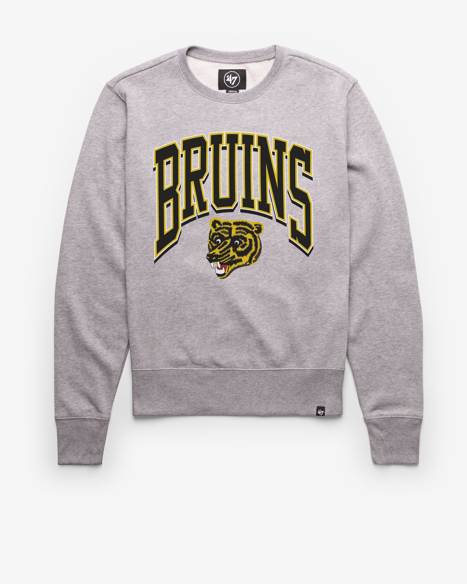 BOSTON BRUINS VINTAGE WALK TALL '47 HEADLINE CREW SLATE GREY