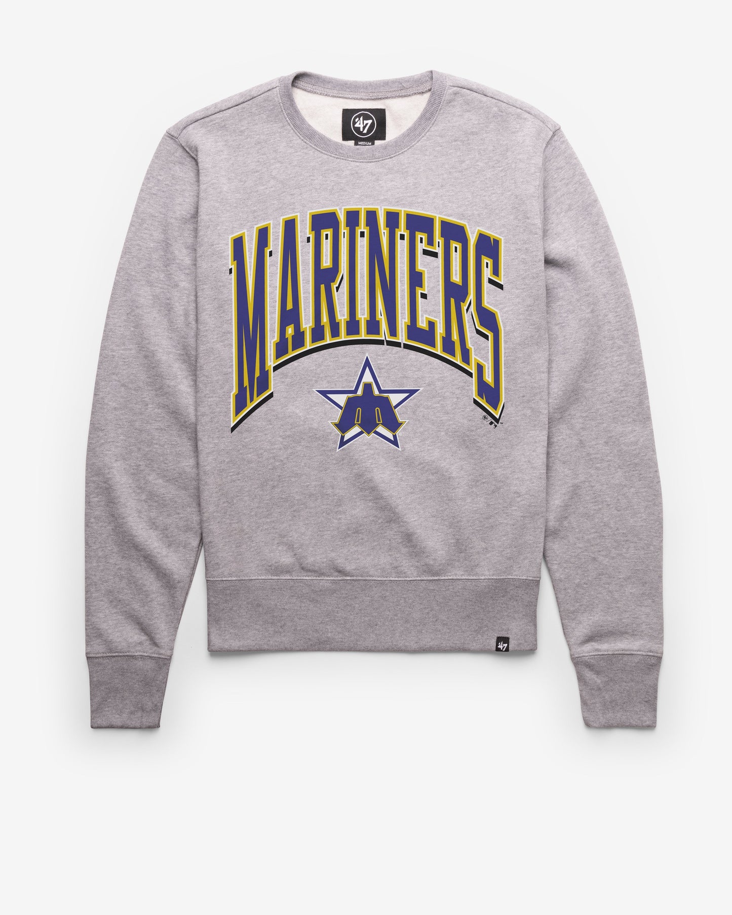 SEATTLE MARINERS COOPERSTOWN WALK TALL '47 HEADLINE CREW SLATE GREY