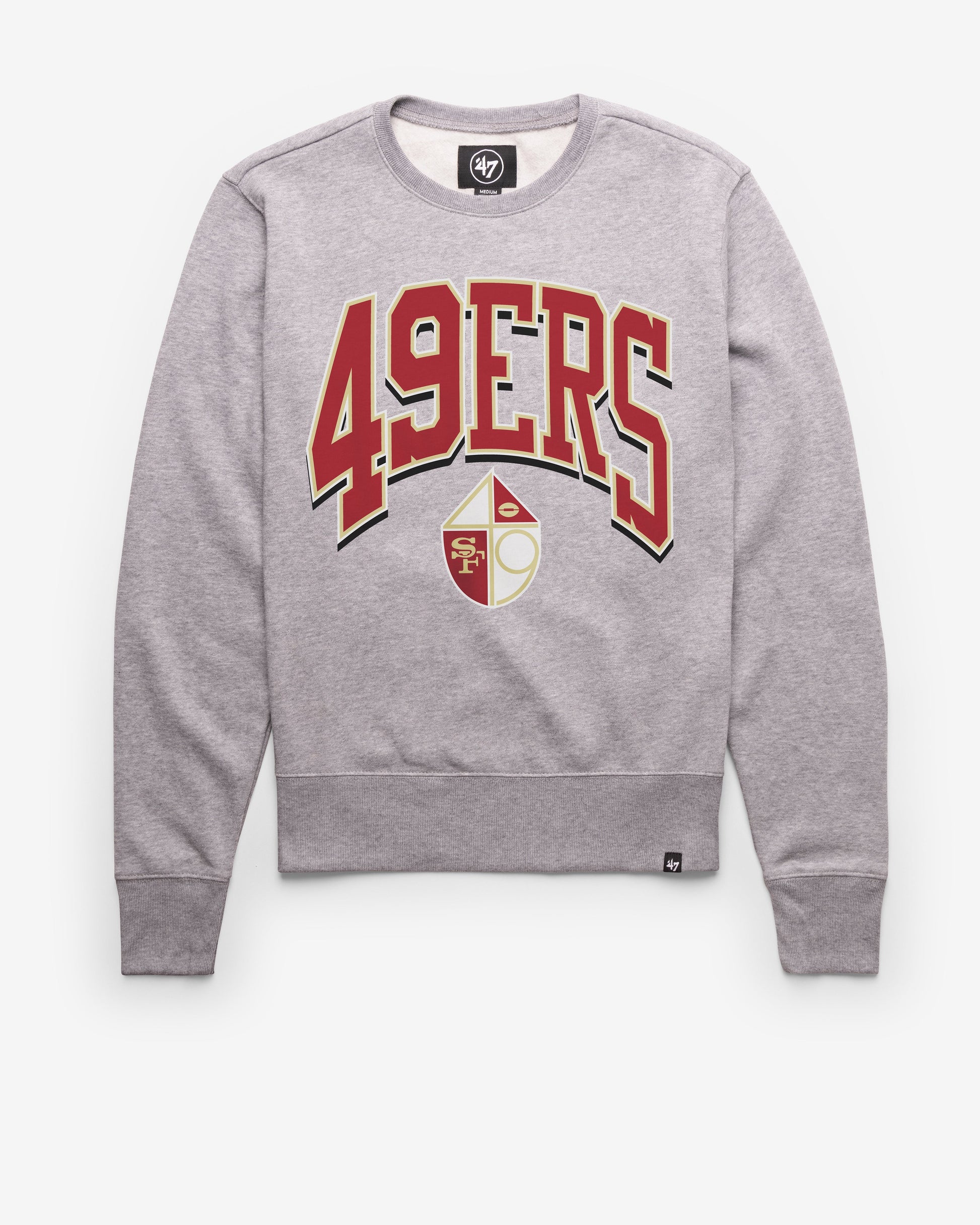 SAN FRANCISCO 49ERS HISTORIC WALK TALL '47 HEADLINE CREW SLATE GREY
