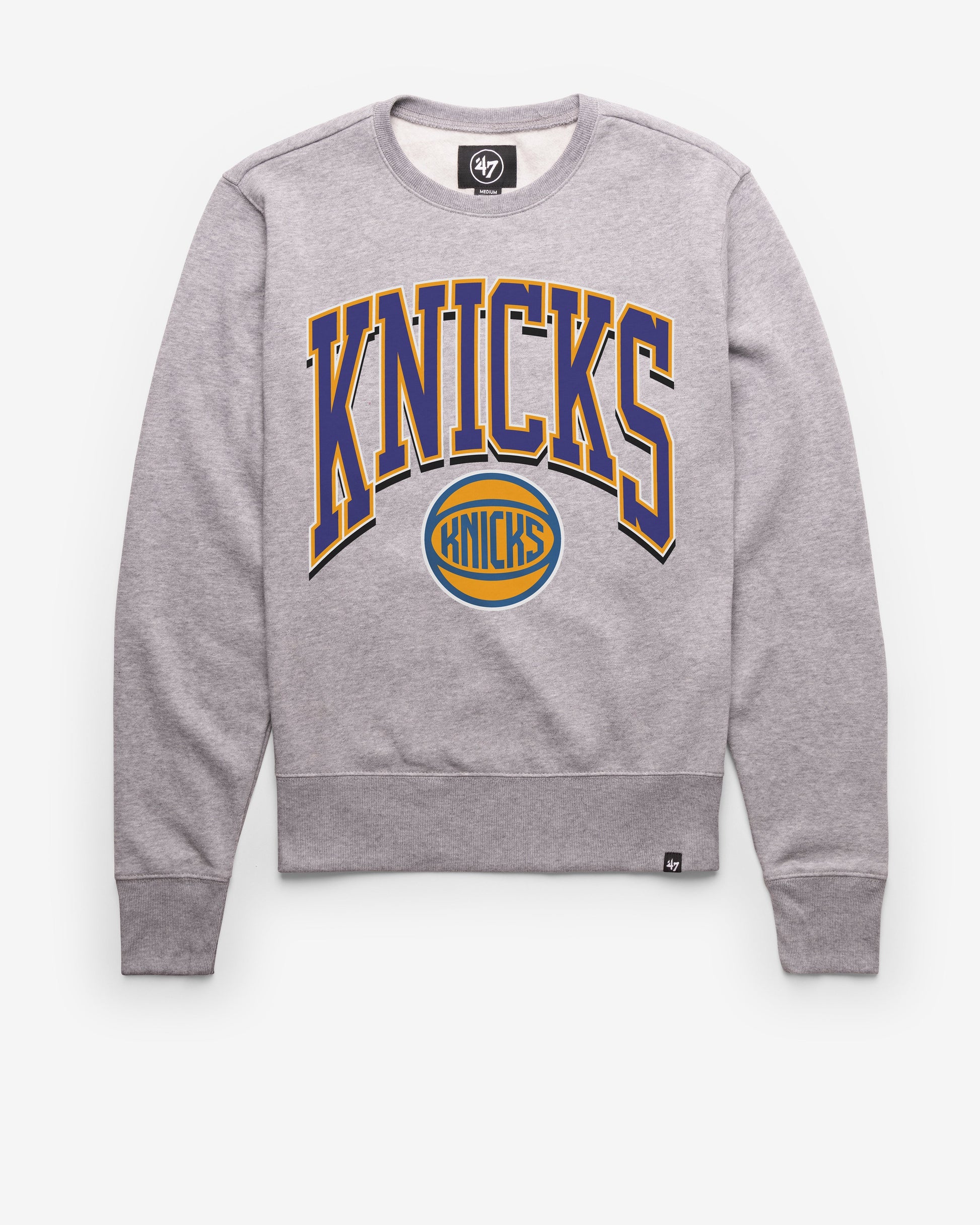 NEW YORK KNICKS WALK TALL '47 HEADLINE CREW SLATE GREY