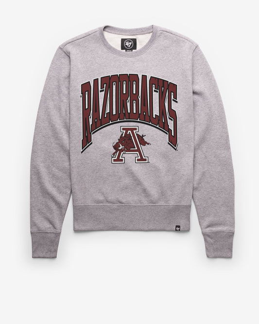 ARKANSAS RAZORBACKS VINTAGE WALK TALL '47 HEADLINE CREW SLATE GREY