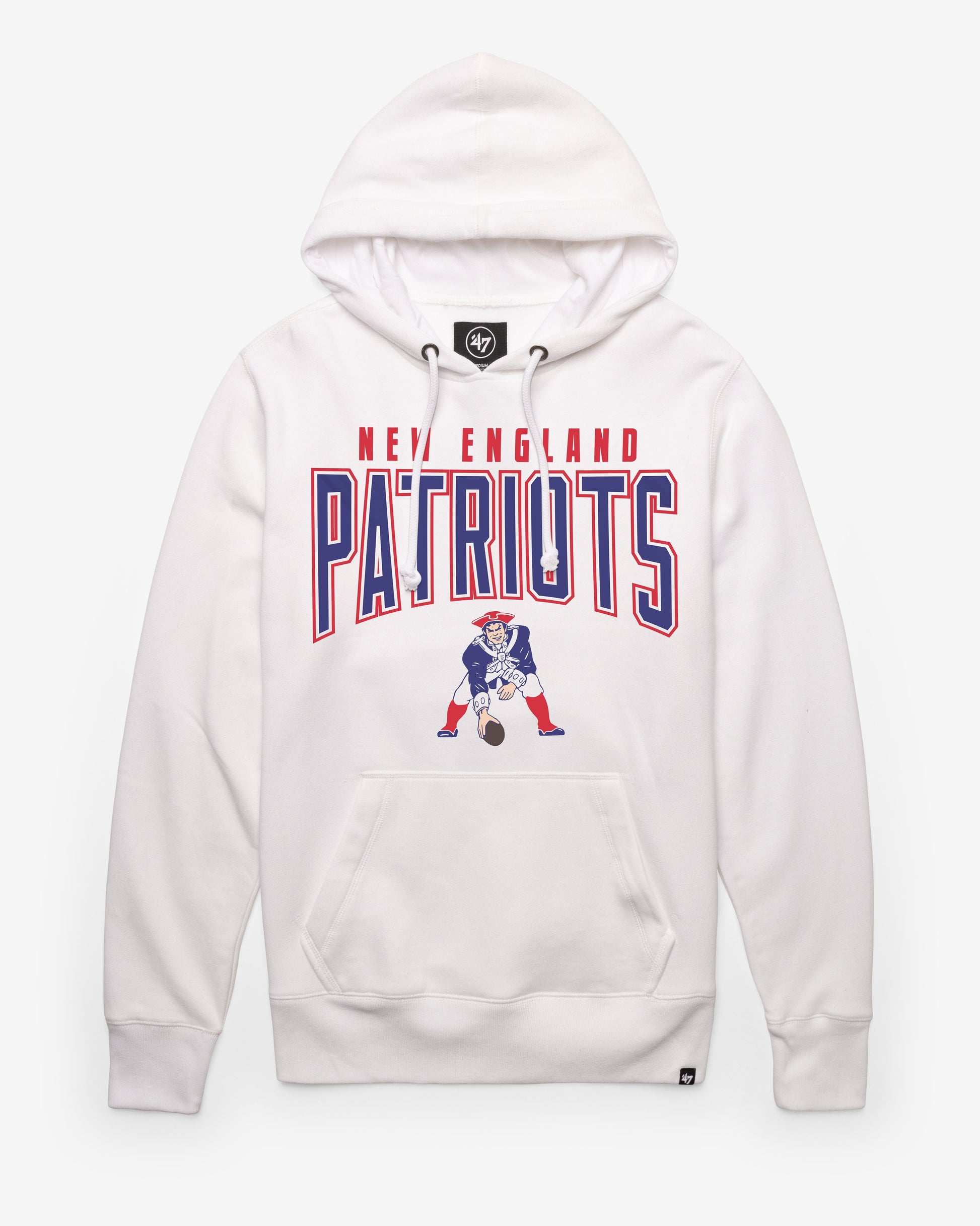 NEW ENGLAND PATRIOTS HISTORIC TEAM ELEMENTS '47 ARCH HEADLINE HOOD WHITE WASH