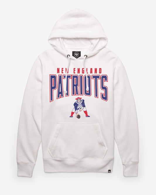 NEW ENGLAND PATRIOTS HISTORIC TEAM ELEMENTS '47 ARCH HEADLINE HOOD WHITE WASH