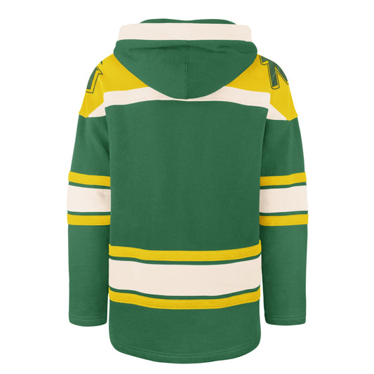 MINNESOTA NORTH STARS VINTAGE SUPERIOR '47 LACER HOOD KELLY