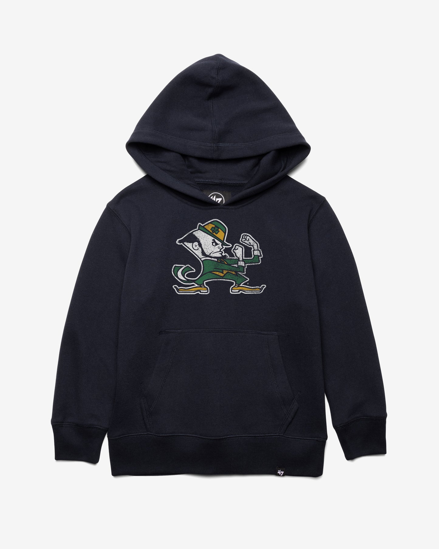 NOTRE DAME FIGHTING IRISH DISTRESSED IMPRINT '47 HEADLINE HOOD KIDS FALL NAVY