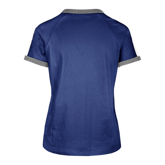 LOS ANGELES DODGERS DOUBLE HEADER SWEET HEAT '47 PEYTON TEE WOMENS JETTY BLUE