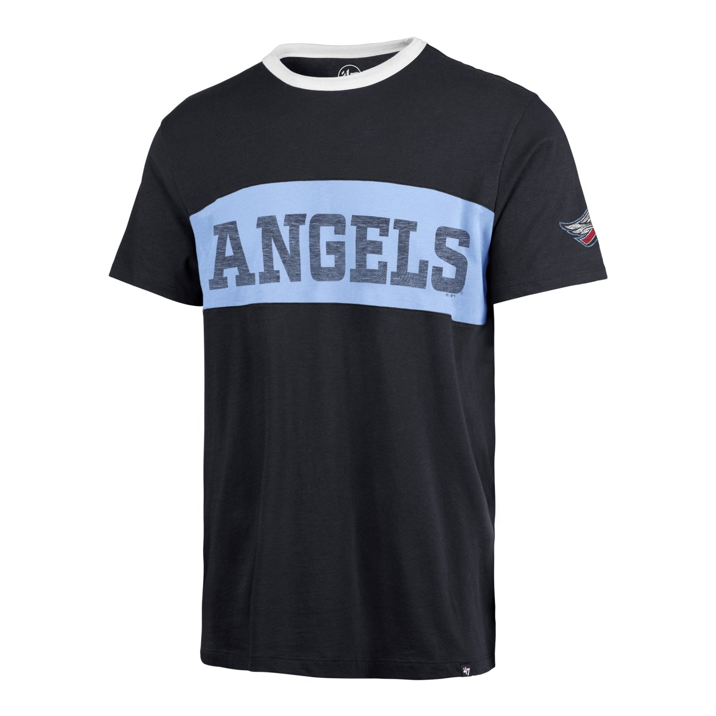 LOS ANGELES ANGELS COOPERSTOWN DOUBLE HEADER CLOSER '47 PARKER TEE ATLAS BLUE