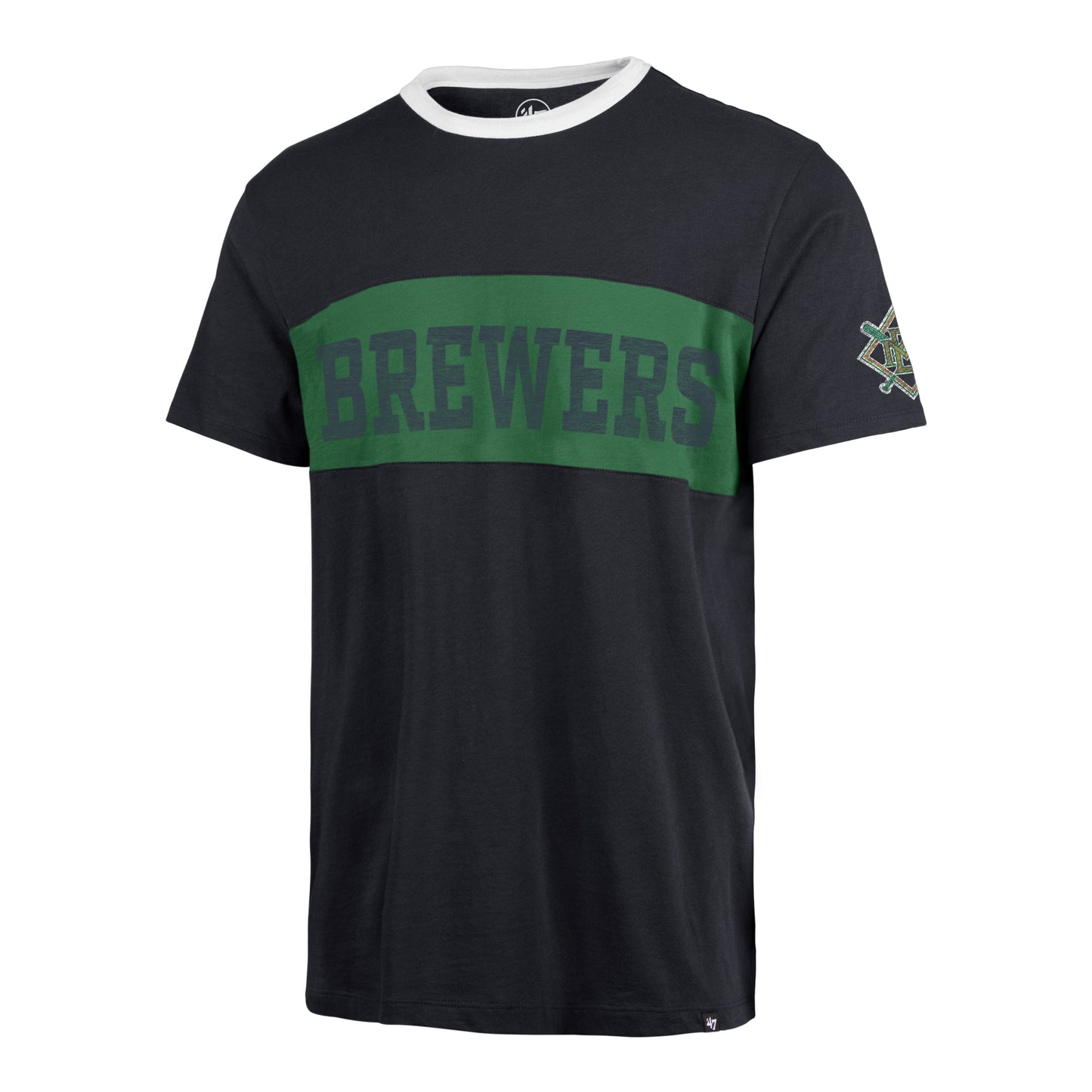 MILWAUKEE BREWERS COOPERSTOWN DOUBLE HEADER CLOSER '47 PARKER TEE ATLAS BLUE