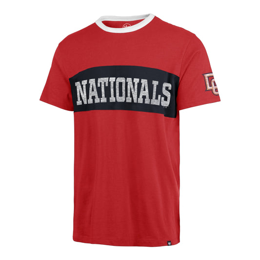 WASHINGTON NATIONALS COOPERSTOWN DOUBLE HEADER CLOSE '47 PARKER TEE RACER RED