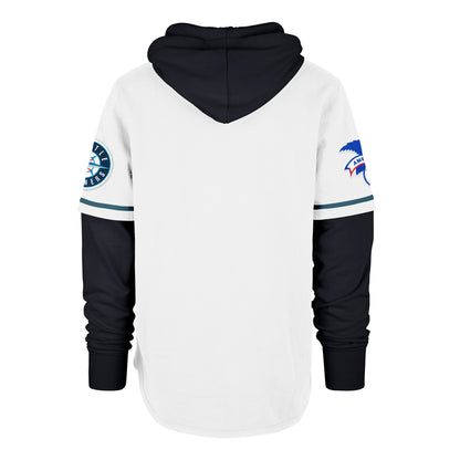 SEATTLE MARINERS COOPERSTOWN TRIFECTA '47 SHORTSTOP PULLOVER HOOD WHITE WASH